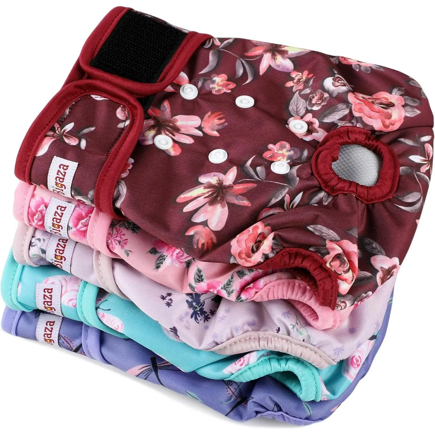 Washable Reusable Female Dog Diapers(5 Pack) Small Medium Large Doggie Puppy & Doggy Dog Diaper, Period Panties in Heat X-Large Butterflies and Dragonflies