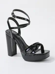 Hope Crisscross Straps Platform Block Heel Sandals