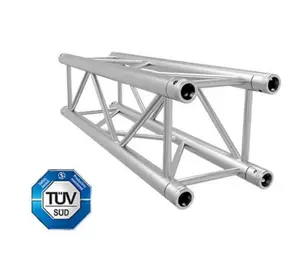 Medium Duty 6061-T6 Alloy Aluminum Square Truss, 1m F34 290mmx290mm, TÜV Certified, 800kg Load Capacity for DJ Stage Lighting