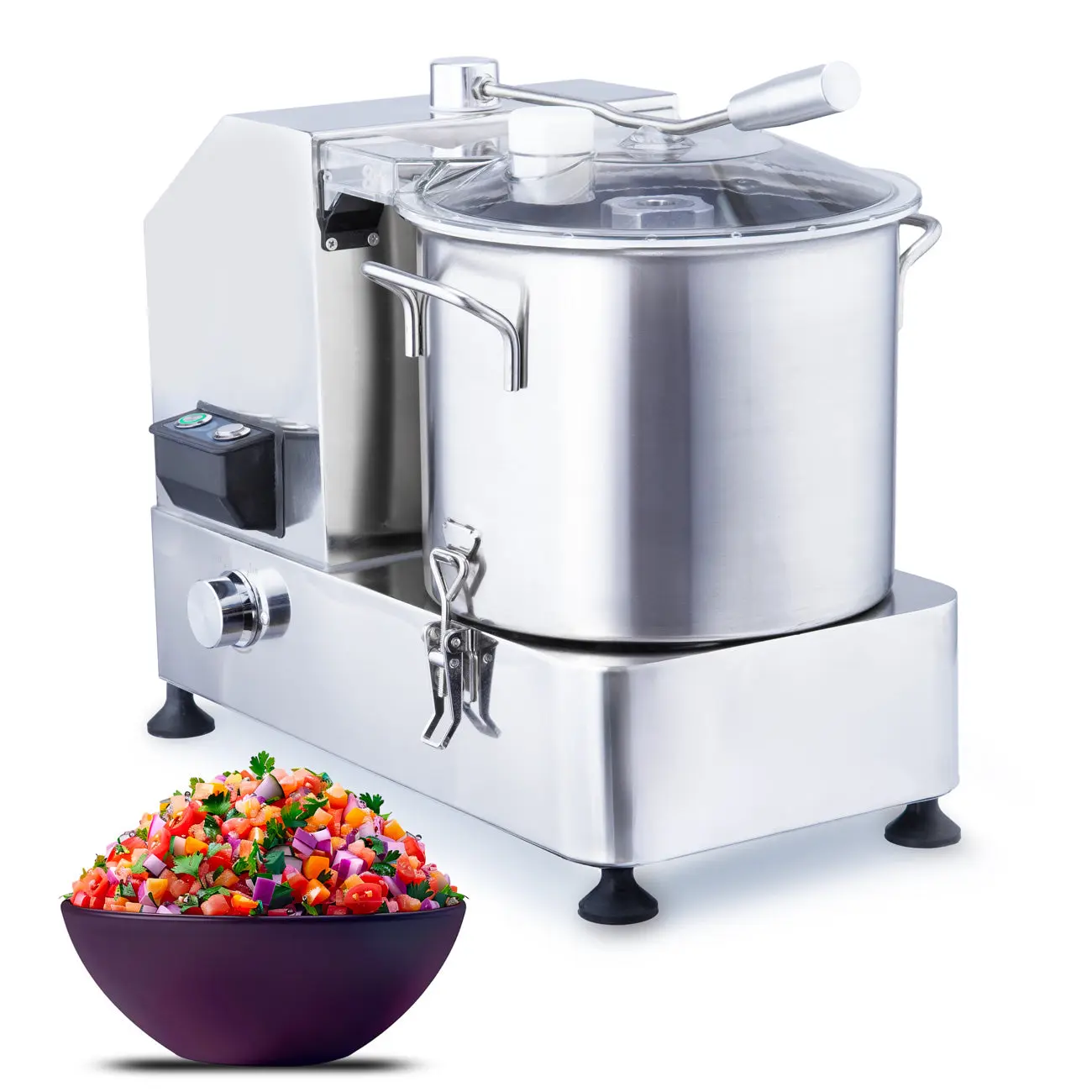 Hakka 9L Commercial Vegetable Cutter - 1800W High-Powered Full-Size Food Processor with Multi-Setting Speed Control, Removable Blades, Lid and Motor, High-Powered Full-Size Food Processors, Multi-Setting Full-Size Food Processors