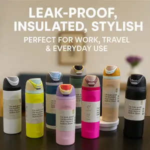 1 Piece 19/24/32 oz Vacuum Insulated Cup, Flip Lid Coffee Cup, Keeps Hot for 12 Hours/Cold for 24 Hours, Leak-Proof Travel Cup Suitable for Home Office Desk, Fashionable Color Options, Indoor Use Insulated Cup, Best Gift for Women and Men, Reusable
