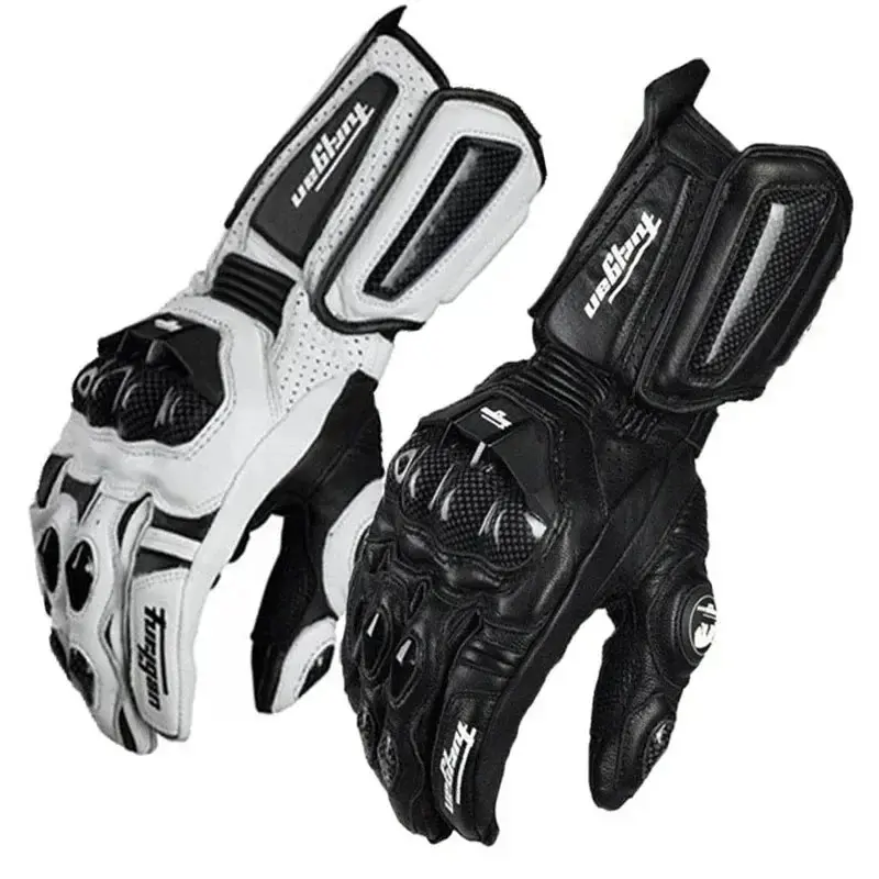 Genuine Leather Men's Cold Resistant Waterproof Touchscreen Tap Dirtbike Gloves, Protective Gear for Riding, Racing