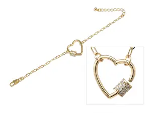 Heart Carabiner Lock Bracelet