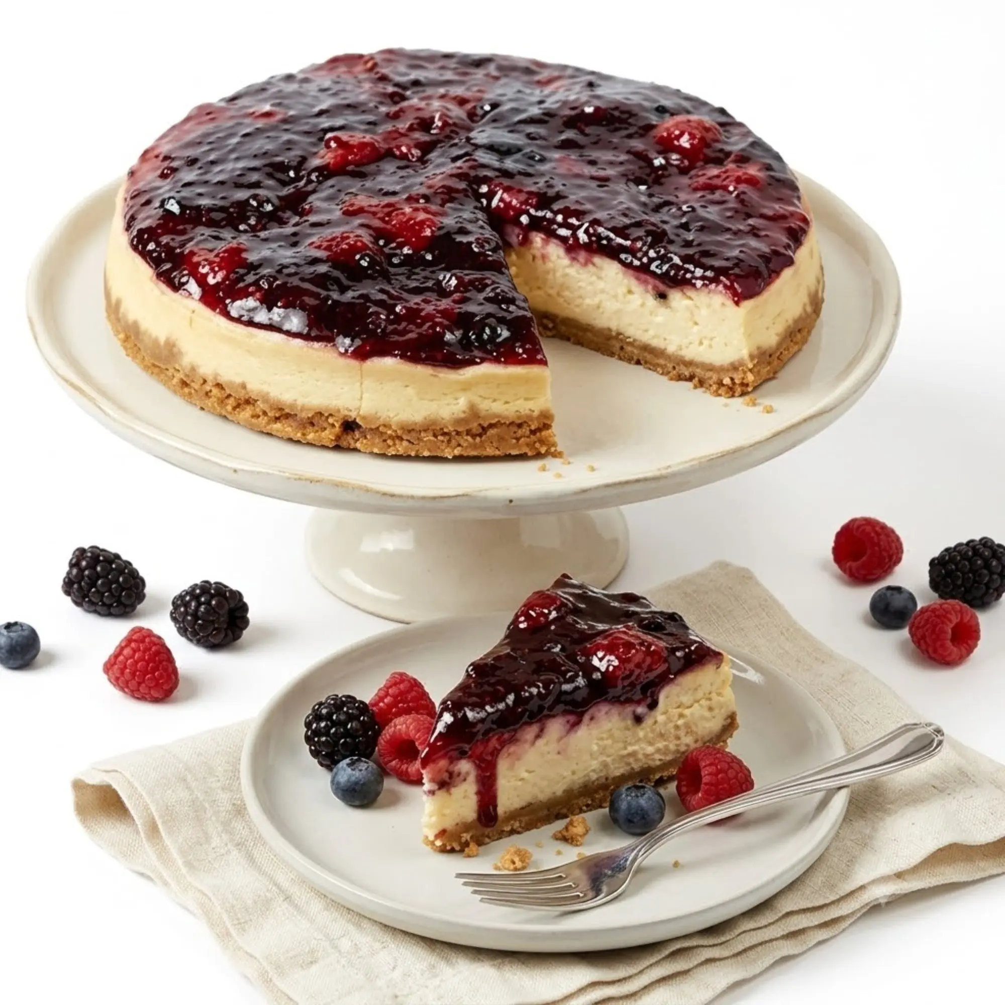 Andy Anand Wild Berry Cheesecake, 9-Inch, 2.8 lb – Luxuriously Creamy, Traditional Recipe, No Preservatives, Birthday & Holiday Gift Box