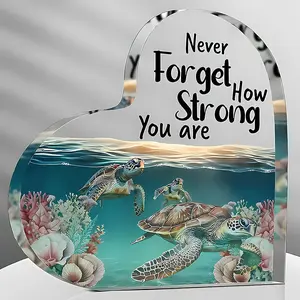 Sea Turtle Ocean Decor Acrylic Decorative Plaque, Inspirational Gifts for Women, Beach Decor, Birthday Gifts, Desk Decor, Bedroom Room Decor, Home Decor