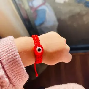 Seven Knot Bracelet with Turkish Eye for Good Luck and Protection