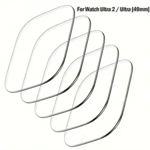 Protector de pantalla de vidrio templado 9H para Apple Watch Ultra 2 / Watch Ultra 49mm: Anti-rayaduras, a prueba de golpes y cubierta transparente HD clara Accessories Protection Cover.