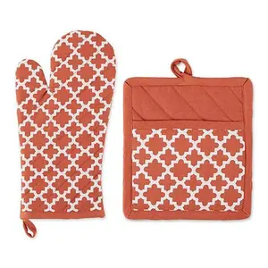 Design Imports Lattice Oven Mitt & Potholder Set