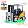 2-In-1 Mini Remote Control Forklift Toy Set - Recharge & Go (Battery Included), Transformable Lift Fork & Hook, Lights & Sound, Sound Feedback, Construction Model Vehicle, Cool Gifts for Boys, 12 Years Above, Remote Control Dump Truck Toy