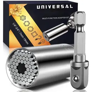 Fathers Day Dad Gifts from Daughter Son Wife Super Universal Socket Tools Gifts for Men, Grip Set with Power Drill Adapter Cool Stuff Gadgets Present Ideas Gifts for Dad Husband Him Grandpa Step Dad outdoorfun