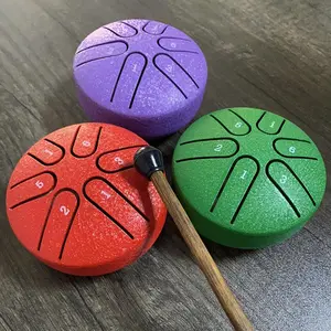 Professional  Steel Tongue Drum, 1 Count Portable Mini Steel Drum with Drum Mallet, Musical Instrument for Beginners, Percussion Instrument