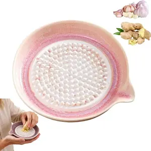 Ceramic Grater Board, Multi-Functional Garlic Press, Ideal for Ginger, Cheese, Chocolate, Fruits, Vegetables, Durable, Hole-Free, Kitchen Design