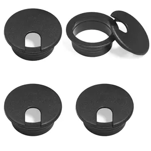 4 count Desk Grommet 2 Inch, ABS Plastic Desk Hole Cover for Cables, U-Shaped Grommet Hole Cover for Office  School  Desk Equipment  Cord Organizer