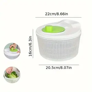 healthy  food  storage 1pc, Multi- Functional Kitchen Tool: Vegetable and Fruit Dryer, Salad Spinner, Colander Basket, and Drainer- Save Time and Effort in Preparing Healthy Meals gray utensil tupperware