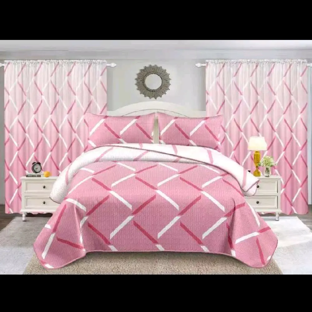 7-Piece Comforter Set with Curtains & Decorative Pillows – Complete Bedroom Set