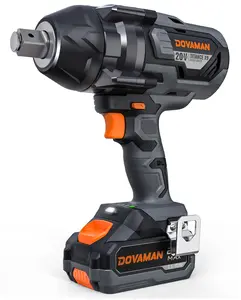DOVAMAN TITANCE X9 Brushless Impact Wrench, 3/4'' Impact Wrench 1650 FT-LBS High Torque, 20V Cordless Impact Gun with 5-Mode Control, 4.0Ah Battery, Fast Charger, Electric Impact Driver for Heavy Duty Work Power Tools Hardware