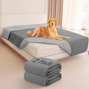 LOOBANI 54x82 inches 2-Pack Extra Large Waterproof Dog Blankets Reversible Washable Pet Covers Soft Comfortable for Large Dogs Puppies Protects Furniture Sofas Cars Ideal Christmas Gift Bedding Kennel