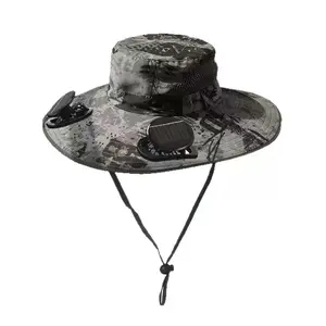 2026 New Solar Fan Outdoor Fishing Hat-Solar Sun Protection Sun Hat with Fan Solar Fan Hat Dual Power Supply Fan Outdoor Fan