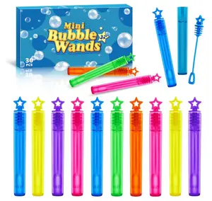 36 Pieces Mini Bubble Wands,Bubble Party Favors Assortment Toys for Kids,Themed Birthday, Halloween, Goodie Bags, Carnival Prizes, Wedding, Bubble Maker Toys for Kids,Outdoor Gifts for Girls & Boys