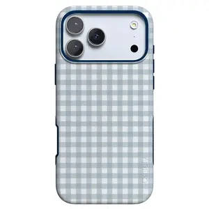 Pastel Picnic CASELY iPhone Case | Blue Gingham Aesthetic Pattern | Durable Protective Cover for iPhone 17/16/15/14/13/12/11 | Cute Cottagecore Phone Case | Trendy 2026 | Slim Shockproof Protection | Gift for Teen Girls & Friends.