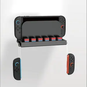 Switch2 Wall-Mounted Game Card Holder, 12-Slot Storage Rack, Controller Hanging Shelf, Console Cooling Mount, Gaming Accessory