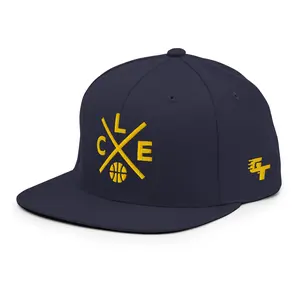 Cleveland Basketball Retro CLE Cross Snapback Hat Baseball Cap