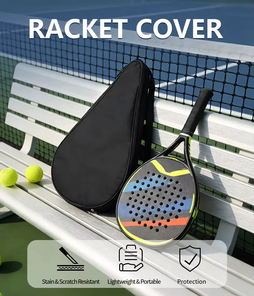 Jusenda Padel Racket Cover, Sporty Oxford Cloth Bag with Shoulder Carry, Waterproof and Versatile Protector for Paddle Sports, Carbon Compatible, Single Strap, Fits Many Rackets, Weather‑Ready Gear, Convenient