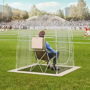VEVOR Clear Sports Tent for 1-2 People, Need Simple Assembly - 50x50inch Instant Bubble Tent, Weatherproof Pod Tent Shelter for Outdoor Events, Soccer, Football, Softball, and Fishing