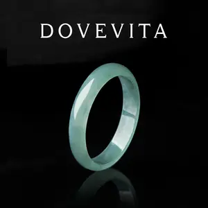 Skinny Jade Ring - Green Crystal Stacking Ring - Natural Gemstone Ring - Boho Jewelry - Gift for Her DOVEVITA