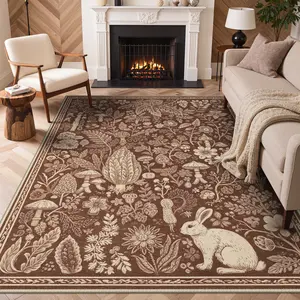【Deals For You Days】BEIMO Rug – Machine Washable, Pet Friendly, Non-Slip Floor Rug, Soft Area Carpet, Ideal for Living Room, Bedroom, Kitchen, Hallway ,ARN042-BROWN
