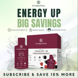 Liposomal Vitamin B12 + B6 | 28 Packets | Energy & Mood Support | Brain & Nerve Health | Methylated Liposomal Formula