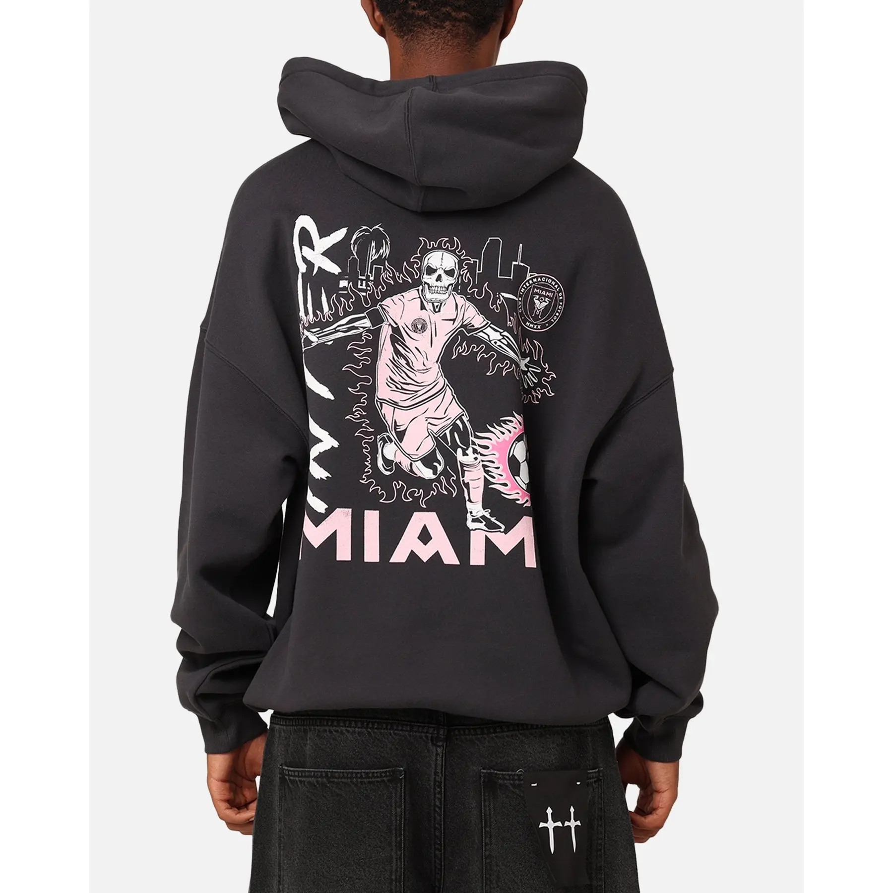Mitchell & Ness Inter Miami CF Logo Hit Hoodie Faded Black