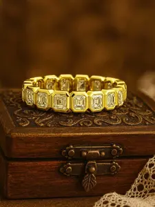 Square Artificial Zircon Ring, Simple Design Luxury Feel, Perfect for Daily Wear or Gift, Elegant Jewelry Accessory