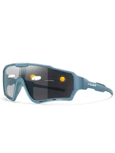 Unisex Photochromic Fashion Sports Sunglasses, Windproof Goggles, Designed for Outdoor Sports, Cycling, Hiking, Baseball, Running