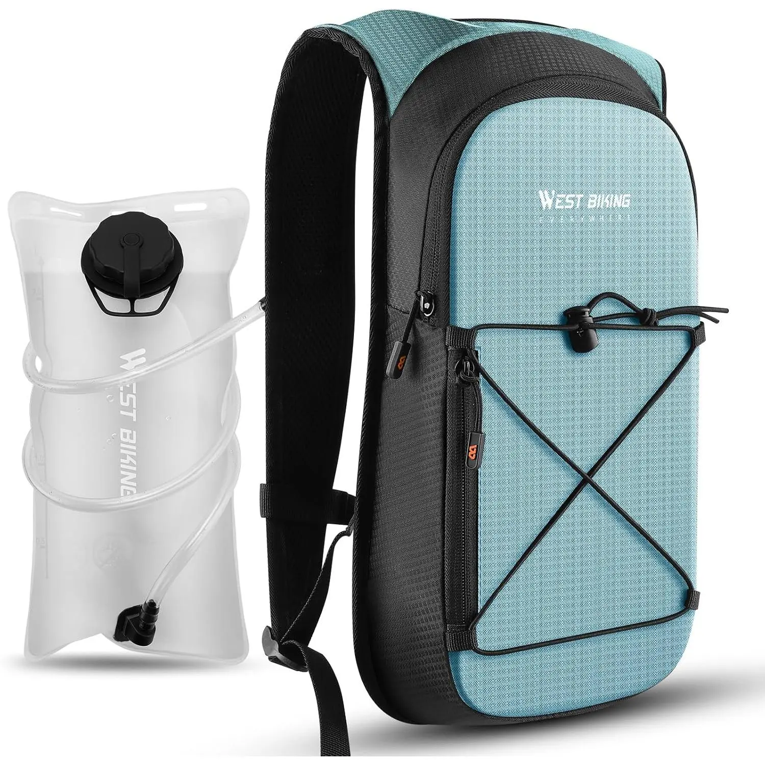 Hydration Backpack with 2L TPU Water Bladder, Lightweight Bicycle Accessories for Hiking Cycling Camping, Men's Women's Outdoor Hydropack