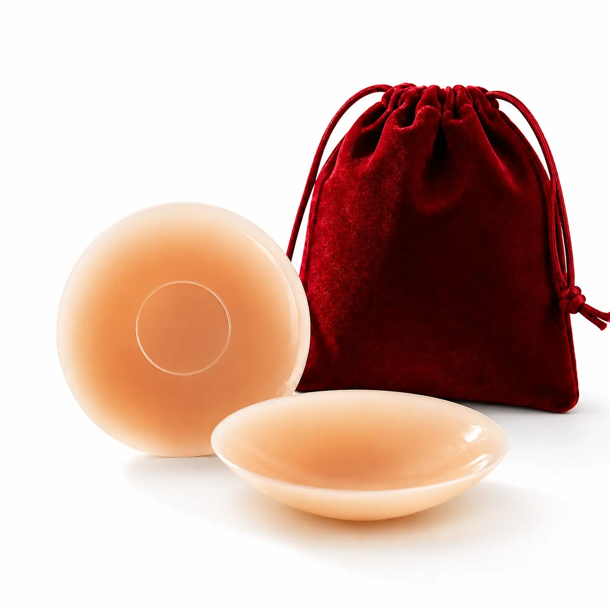 Women's Reusable Silicone Nipple Pasties - Lightweight, Multi-Colored Lady's Bra Accessory for Comfortable, Everyday Wear with Secure Fit, Honey, Basic