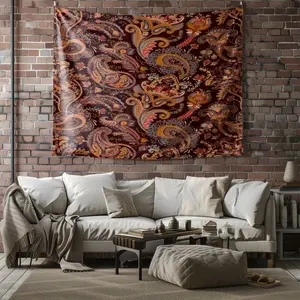 Vintage Paisley Cashew Pattern Tapestry, Fashionable Room Flag, Unique Wall Art In Living Room And Bedroom, Soft And Durable Suitable For Children And Adults' Daily Festivals, Birthday Gifts, Bedroom Decorations