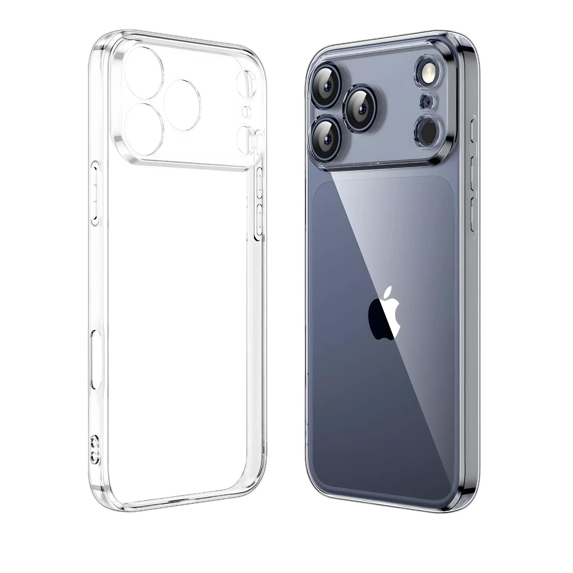 UPTECH 1 Clear Phone Case – Camera Lens Full Protection, Ultra-Thin Lightweight Clear Minimalist Protective Cover, Shockproof Anti-Scratch for iPhone 14, 15, 16 & 17 Series