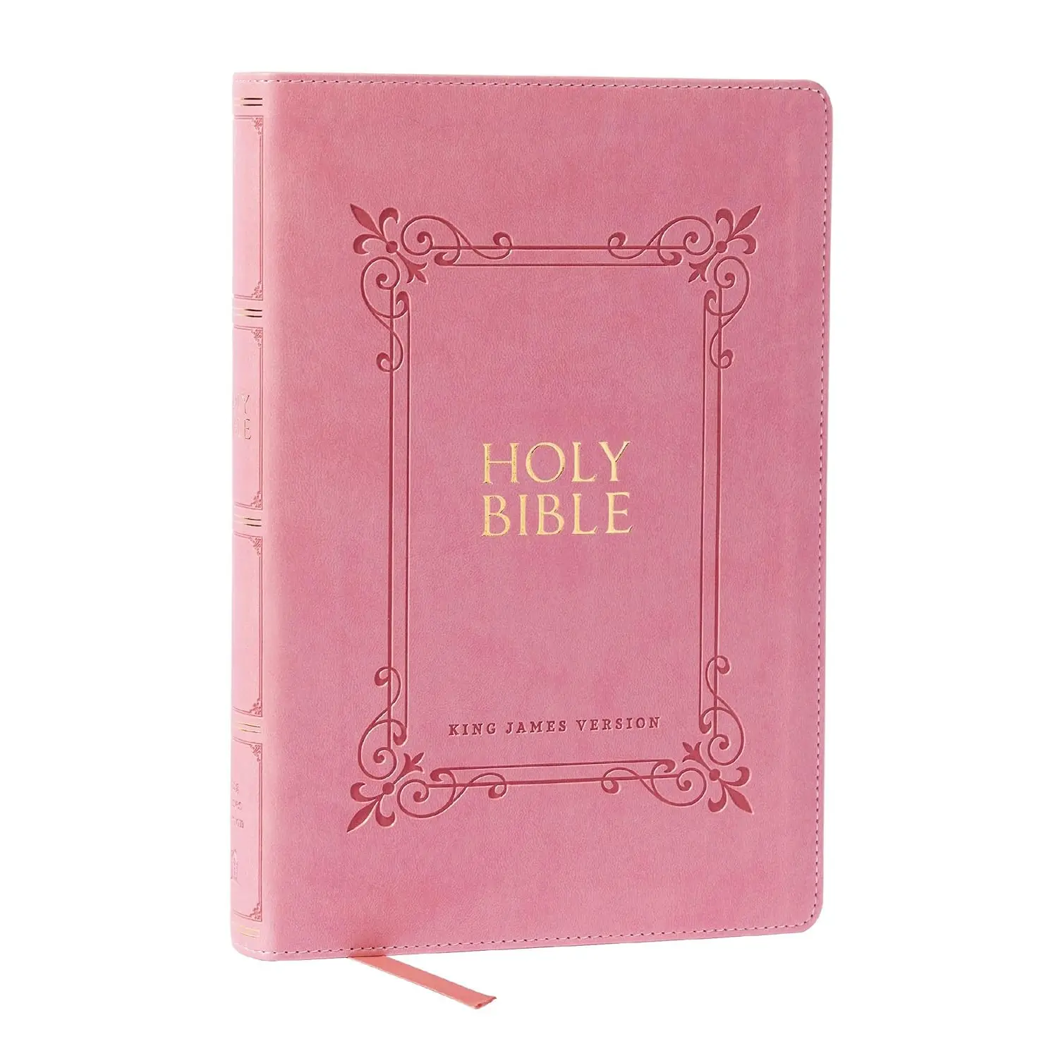 KJV Holy Bible: Large Print with 53,000 Center-Column Cross References, Pink Leathersoft, Red Letter, Comfort Print: King James Version Does Not Apply