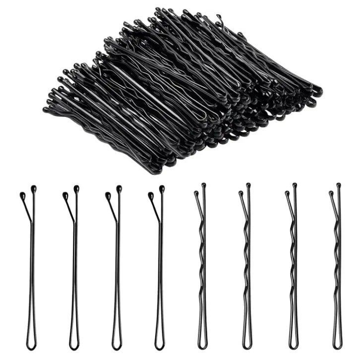 100 PCS 2.2 Inch(55 mm) Bobby Pins Black | Premium Bobby Pin For Women And Girls, Great Hair Clips for All Hair Types