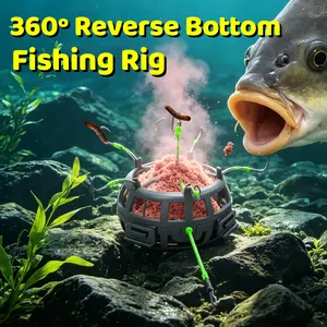 Reverse Bottom Bait Trap Fishing Hook, 360° Floating Bait Trap, Spring Bait Trap for Carp, Roach, Catfish, Ideal Gift for Fishing Enthusiasts, Fishing Gear