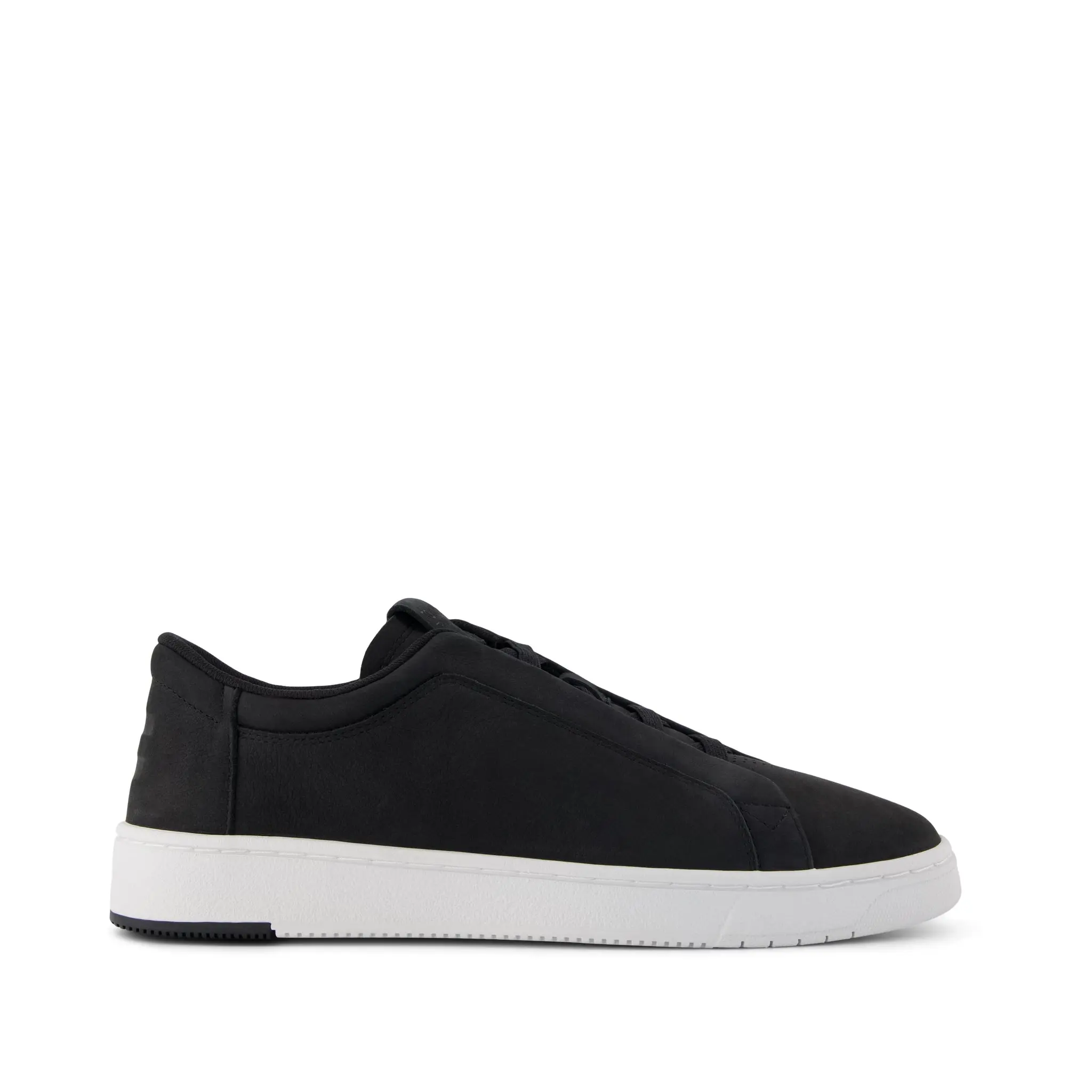 Mens TRVL Lite Miles Lace-Up Sneaker Water Resistant Black Leather