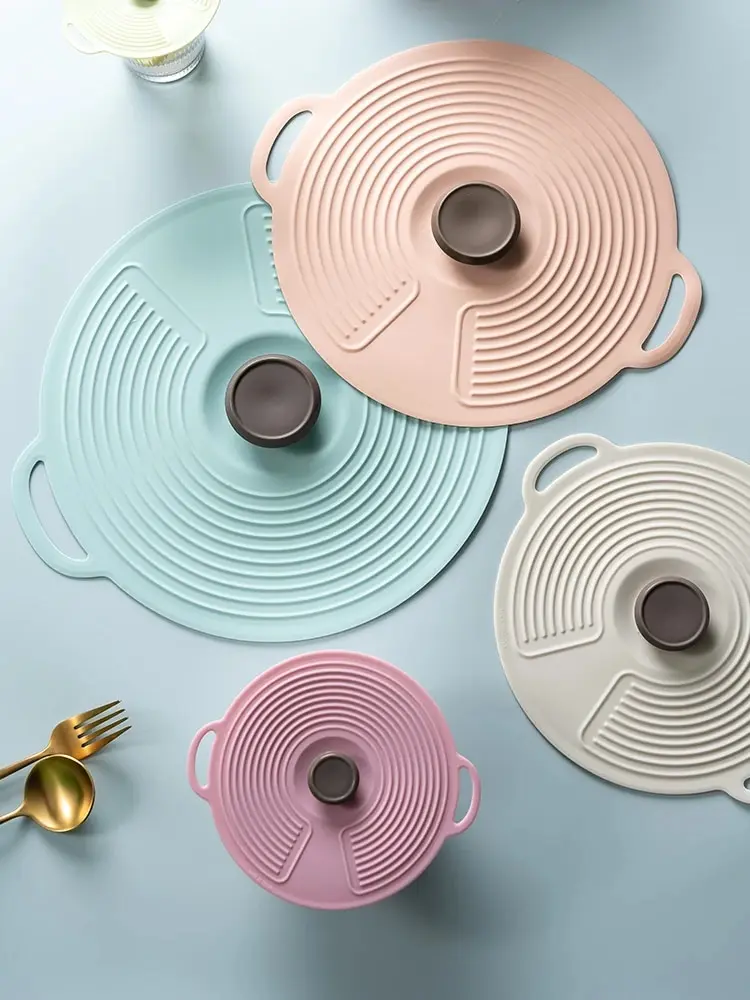 Silicone Lids Reusable Suction Food Storage Cover Food-Grade for Cups, Bowls, Plates, Pots, Fridge Microwave & Dishwasher Safe
