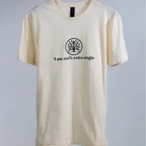 Levantine Official T-Shirt "I'm 100% Extra Virgin" - Unisex Crewneck Short Sleeve Casual Love Streetwear Tee for Men & Women