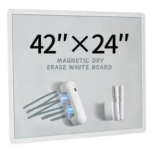 Large electric eraser magnetic whiteboard  42 inch x 24 inch, equipped with 2 high-quality dry erase whiteboards, suitable for home office drawing and creating to-do lists. It is an ideal Christmas gift for students and professionals