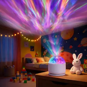 1pc Aurora LED Mood Projection Light RGB Remote Control, Galaxy Star Projector, Bedroom Night Light Projector, Star Projector, Room Decoration, Home Theater, Ceiling, Gift Decoration, Camping, Wedding Decoration TiktokShopSpringGlowUp clearance items