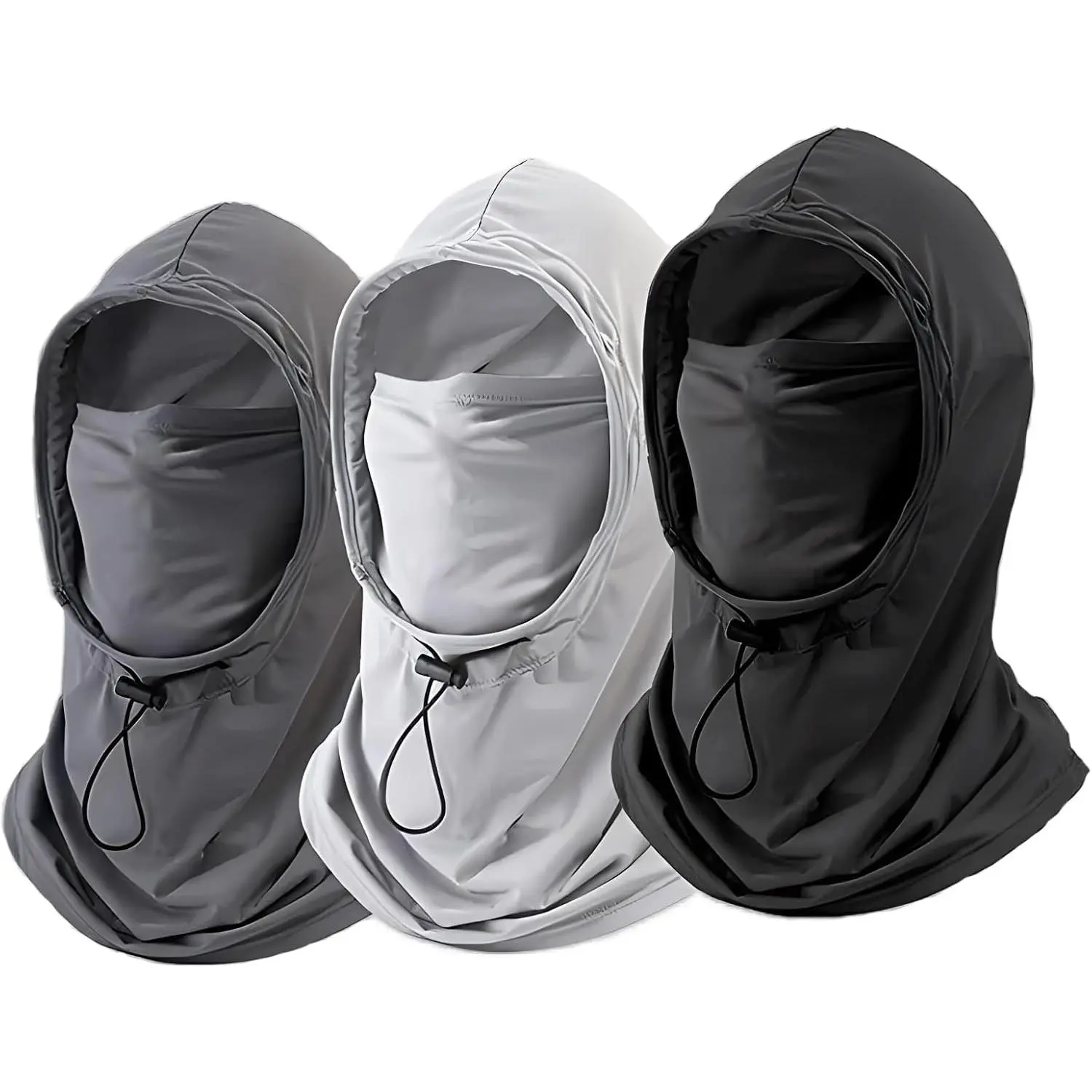 3-Pack Cooling Breathable Balaclava Headwear, Synthetic Summer Sun UV Protection Hood for Cycling, Fishing