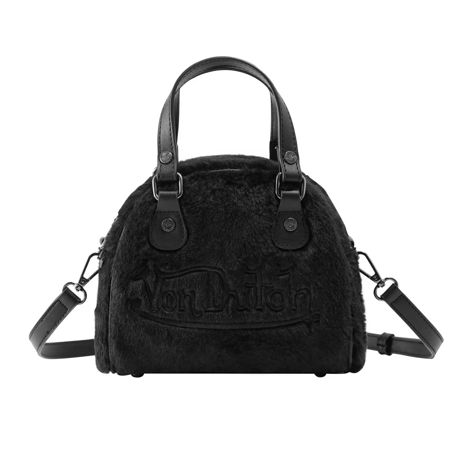 Black Furry Bowling Bag