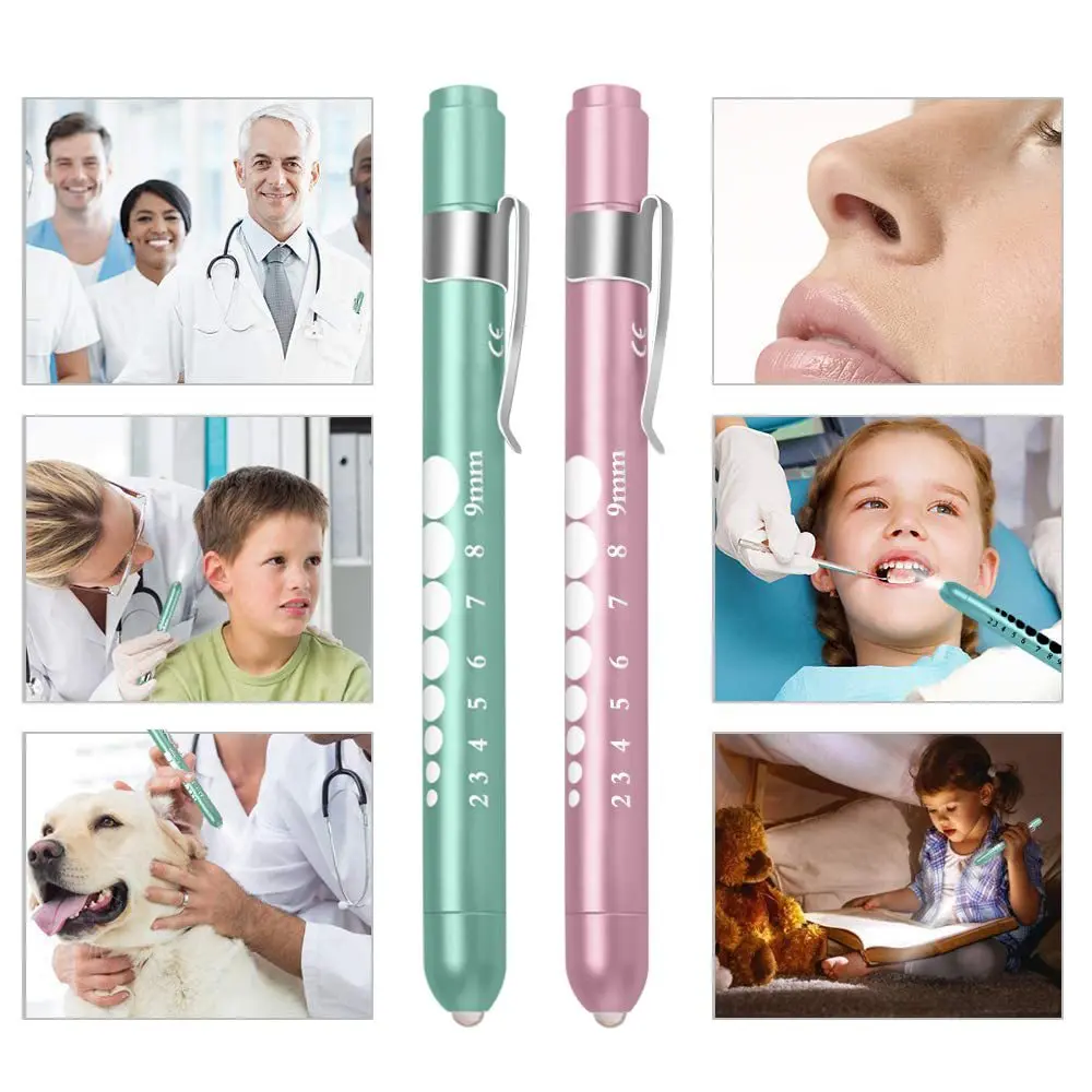 Pencil Light Pupil Pen Light, Doctor'S Observation Light, Oral Light, LED Pen Clip Light, Household Mini Flashlight, White Yellow Light Flashlight