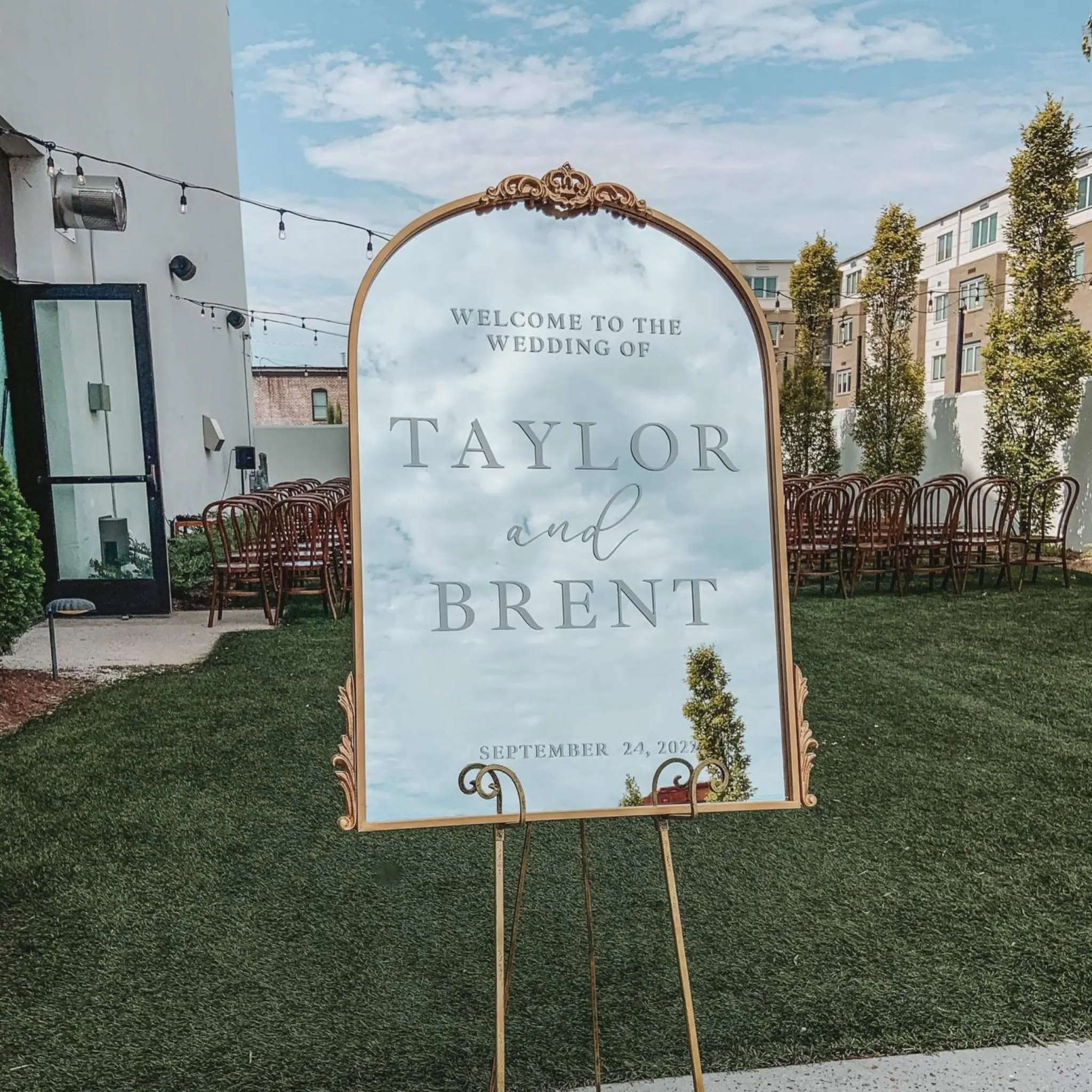 Wedding Welcome Mirror - Classic